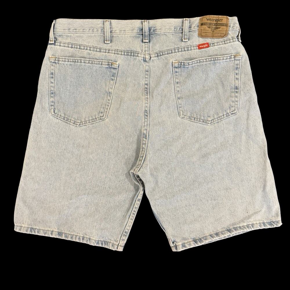Vintage Wrangler Denim Shorts Mens 36 Light Wash Carpenter Jorts Y2K